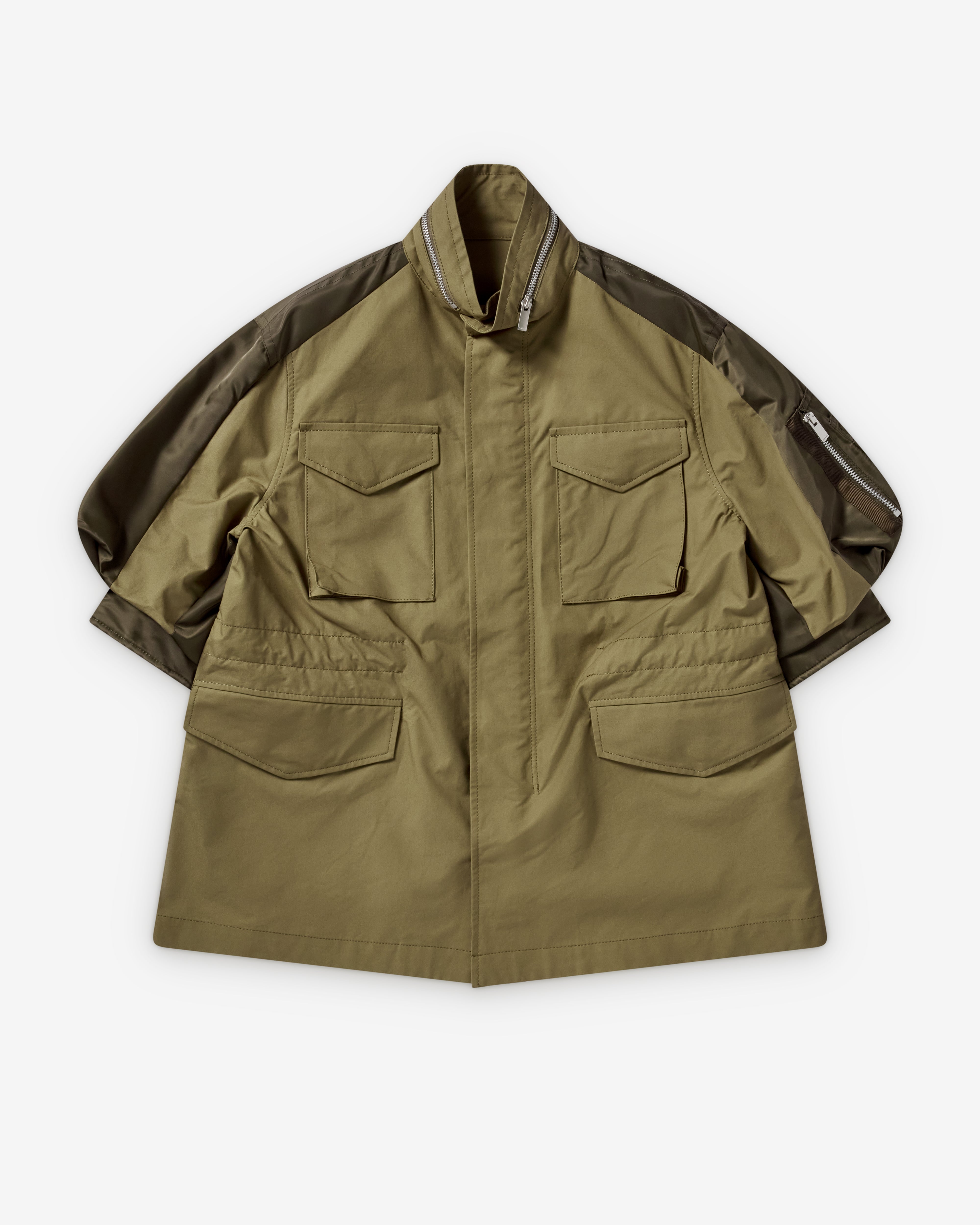 Sacai : Women's Cotton Weather Jacket (Khaki) | Dover Street