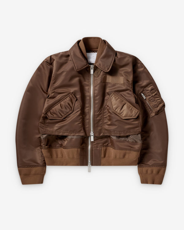 Sacai  - Women's Nylon Bomber - (Khaki)
