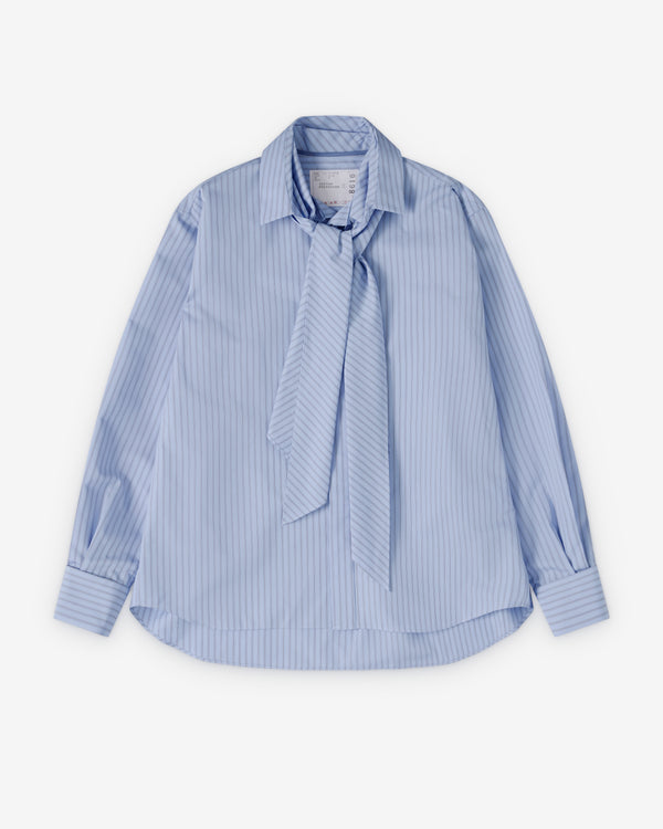 Sacai  - Women's Poplin Shirt - (Blue/Stripe)