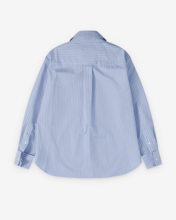 Sacai  - Women's Poplin Shirt - (Blue/Stripe)