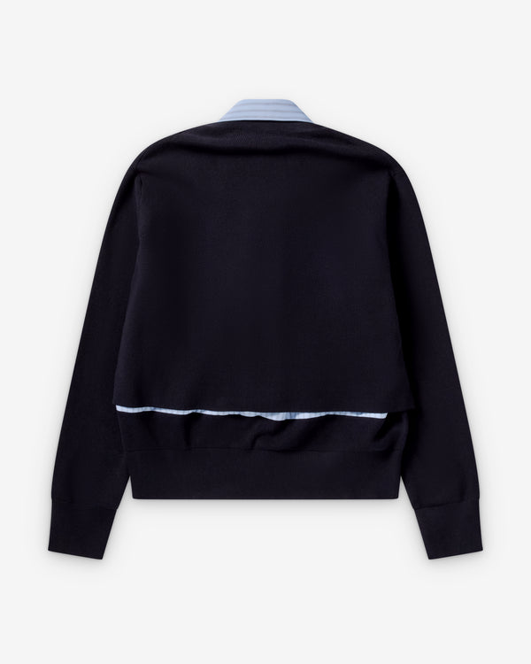 Sacai  - Women's Cotton Knit Cardigan - (Blue/Navy)