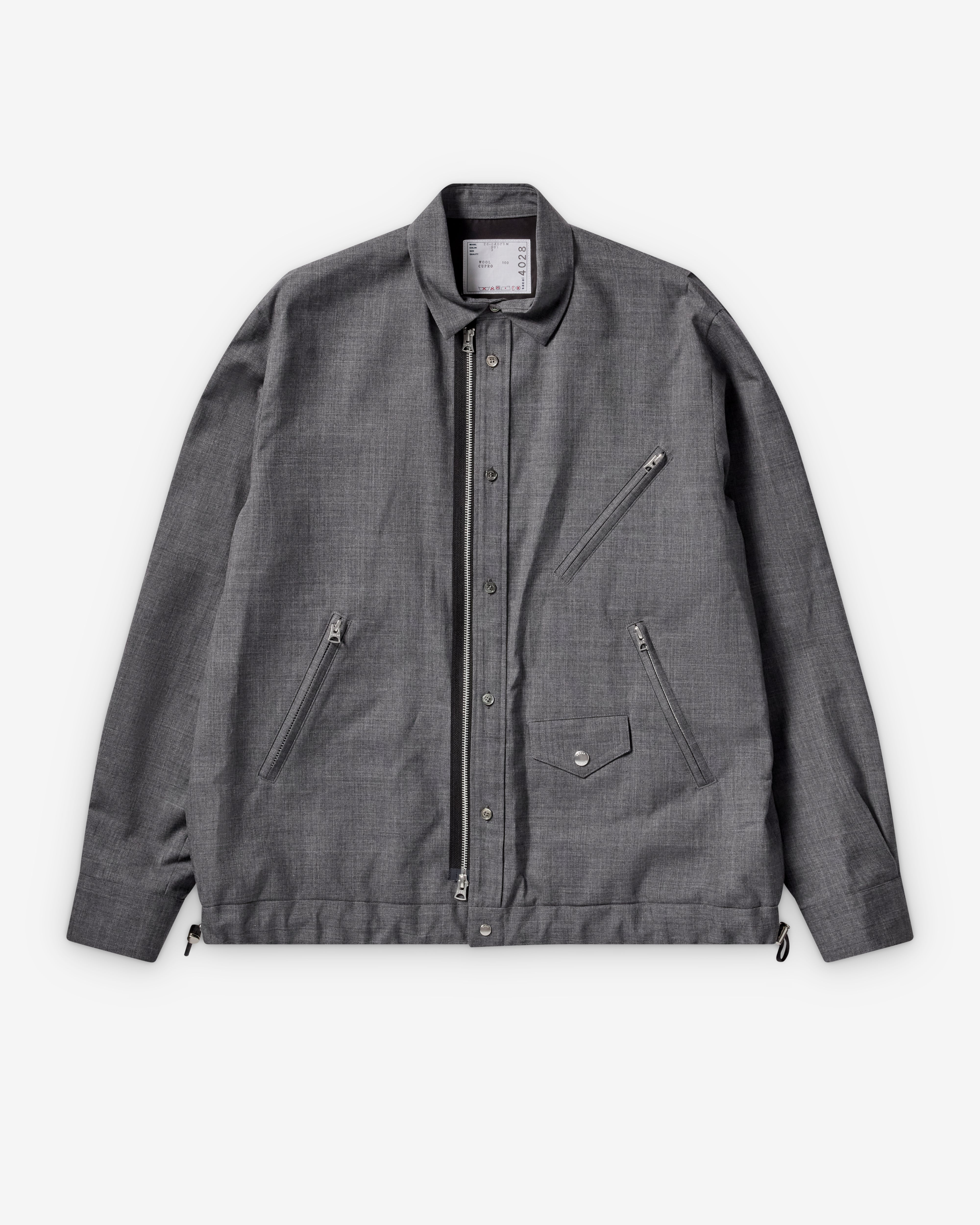 Sacai : Men's Suiting Blouson (Grey) | Dover Street Market London