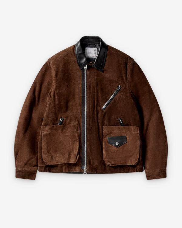 Sacai  - Men's Suede Blouson - (Tan)