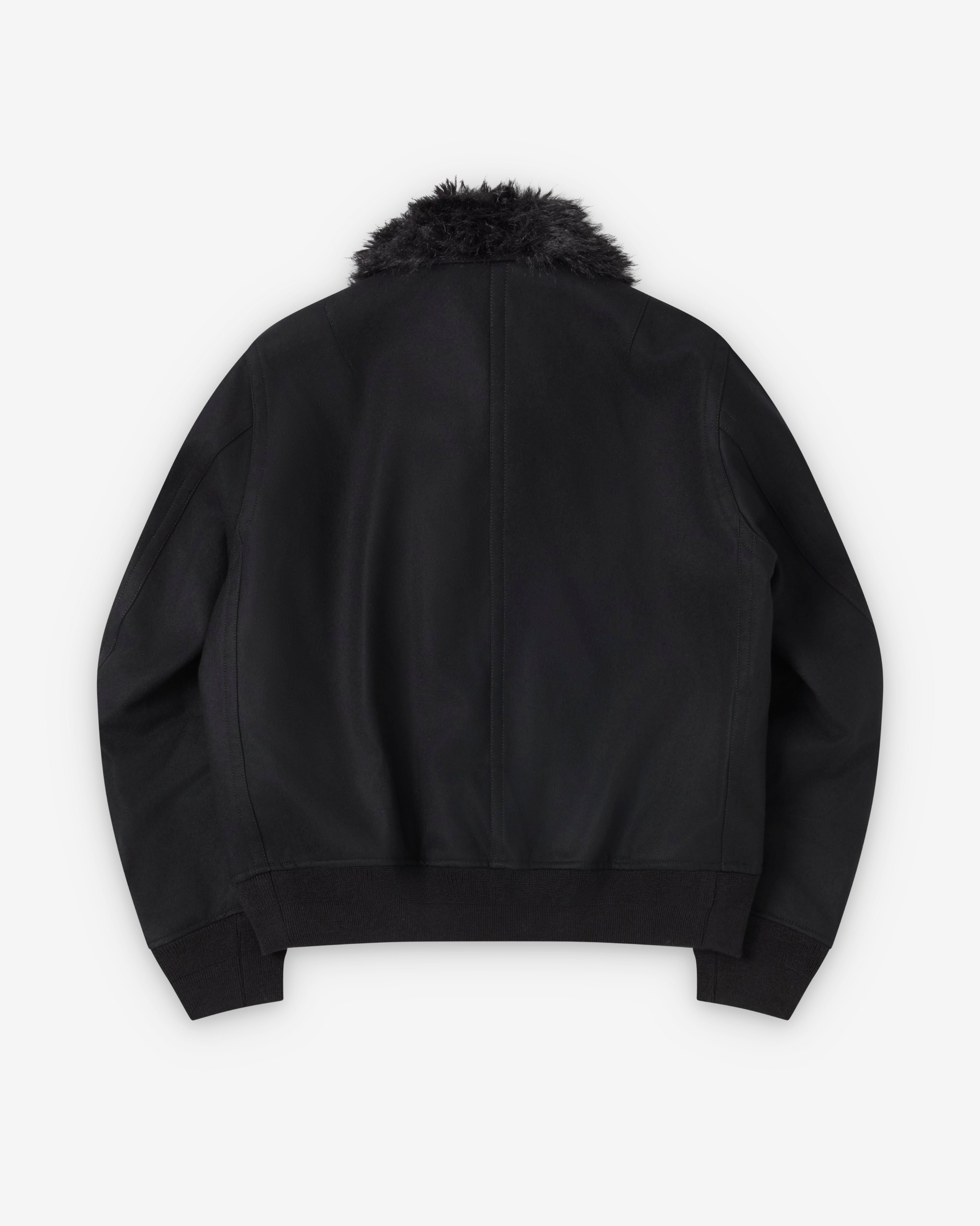 Sacai : Men's Wool Melton Jacket (Black) | Dover Street Market London
