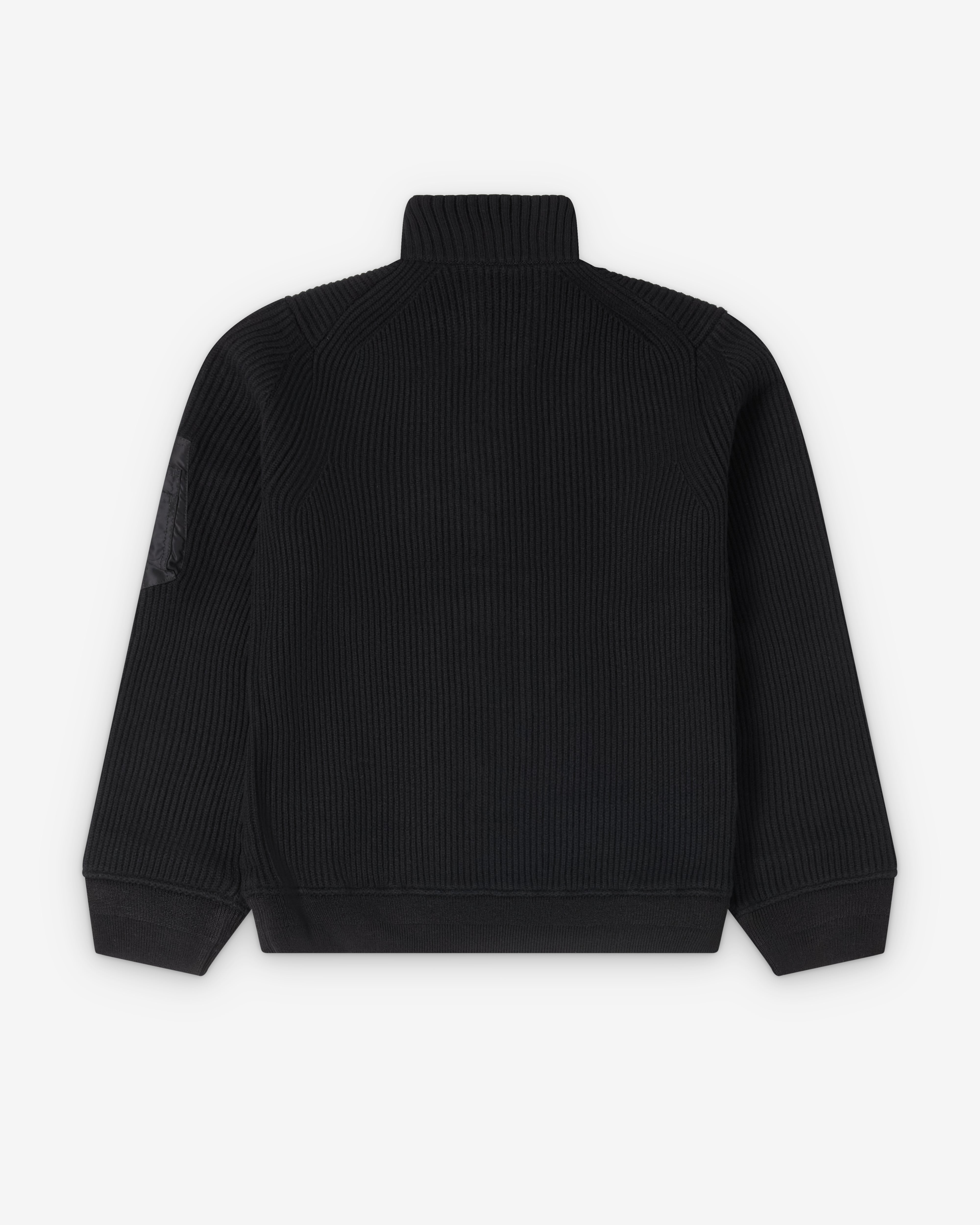 Sacai : Men's Wool Knit Blouson (Black) | Dover Street Market London
