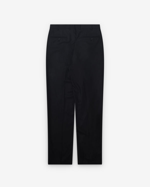 Salon C. Lundman - Men's Double Pleat Flannel Trousers - (Black)
