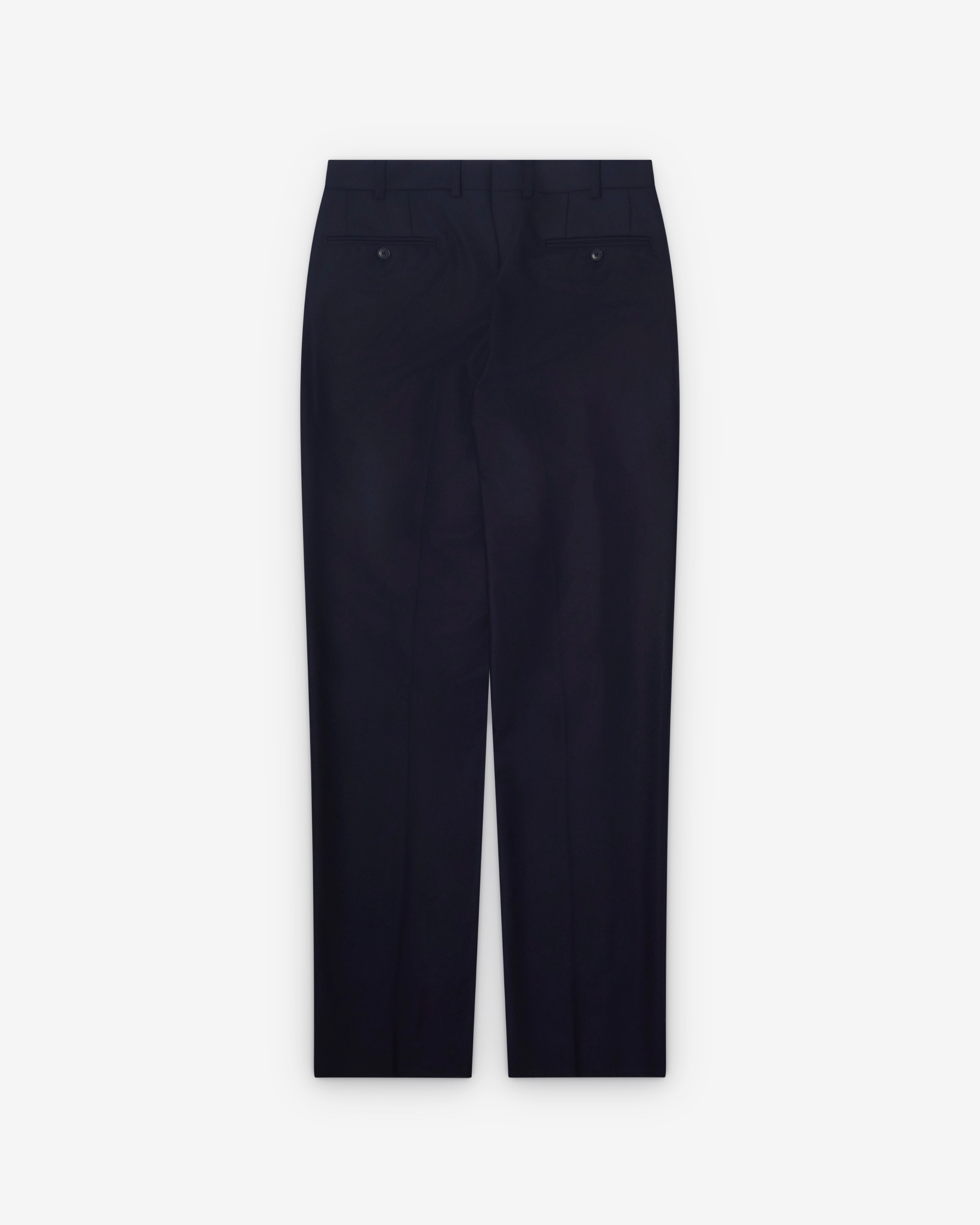 Salon C. Lundman: Men's Double Pleat Flannel Trousers (Navy