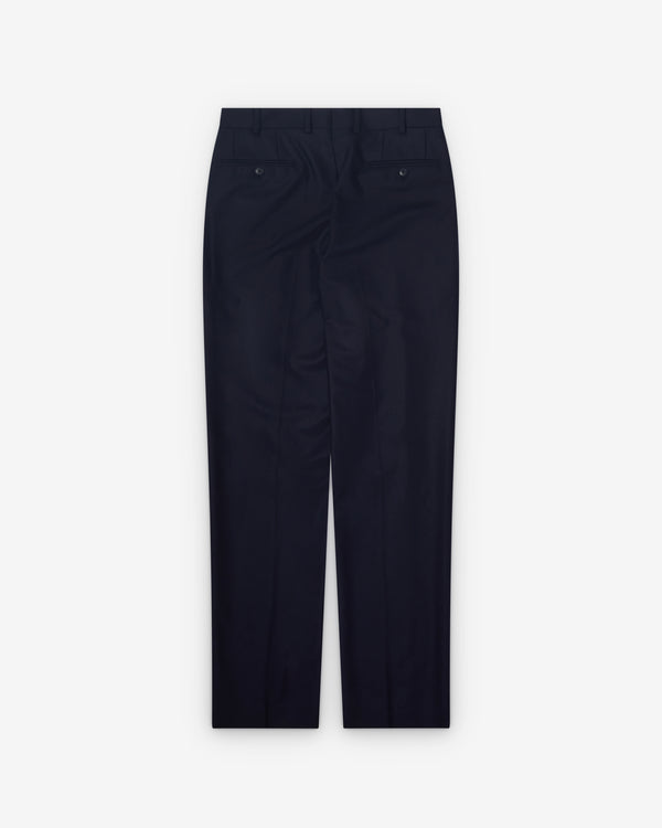 Salon C. Lundman - Men's Double Pleat  Flannel Trousers - (Navy)