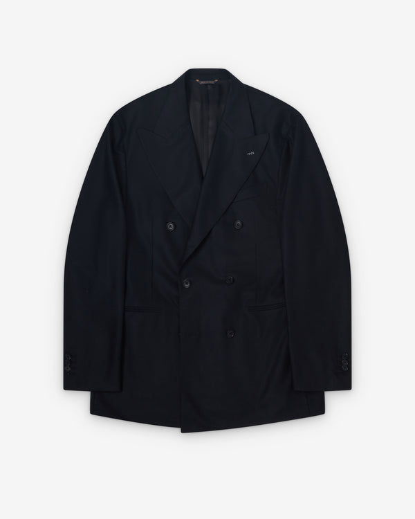 Salon C. Lundman - Men's Peak Flannel Blazer - (Black)