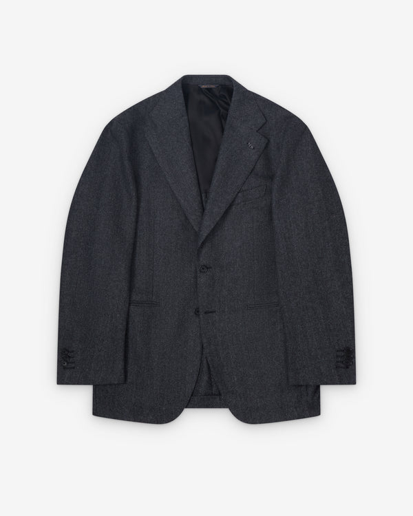 Salon C. Lundman - Men's Herringbone Blazer - (Light Grey)