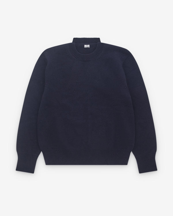 Salon C. Lundman - Men's Chunky O Neck Knit - (Navy)