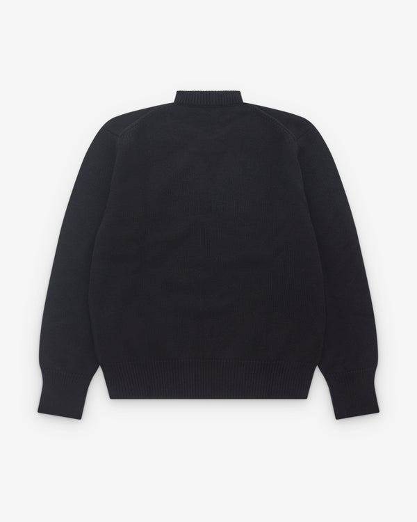 Salon C. Lundman - Men's Chunky O Neck Knit - (Black)