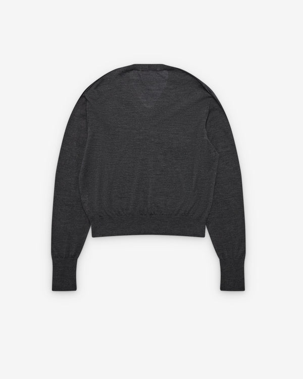 Salon C. Lundman - Men's Fine Weight V-Neck - (Grey Melange)