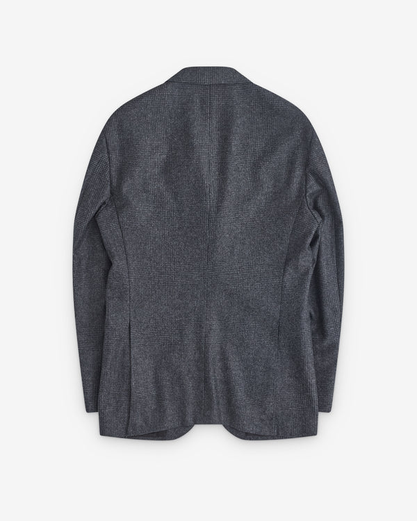 Salon C. Lundman - Men's Single Breasted Blazer - (Dark Grey Melange)
