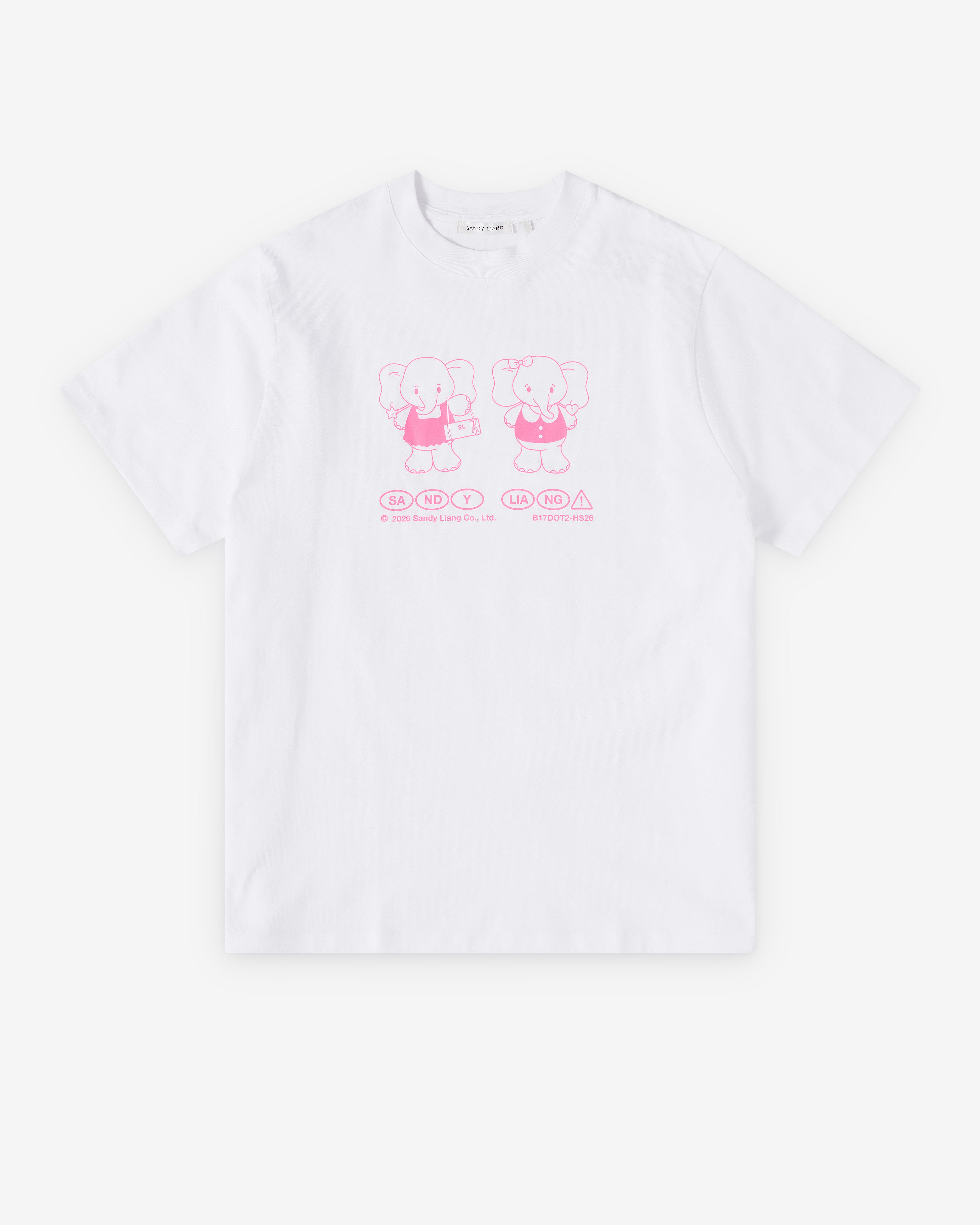 Sandy Liang: Women's Peanut Boxy Tee (White) | Dover Street Market