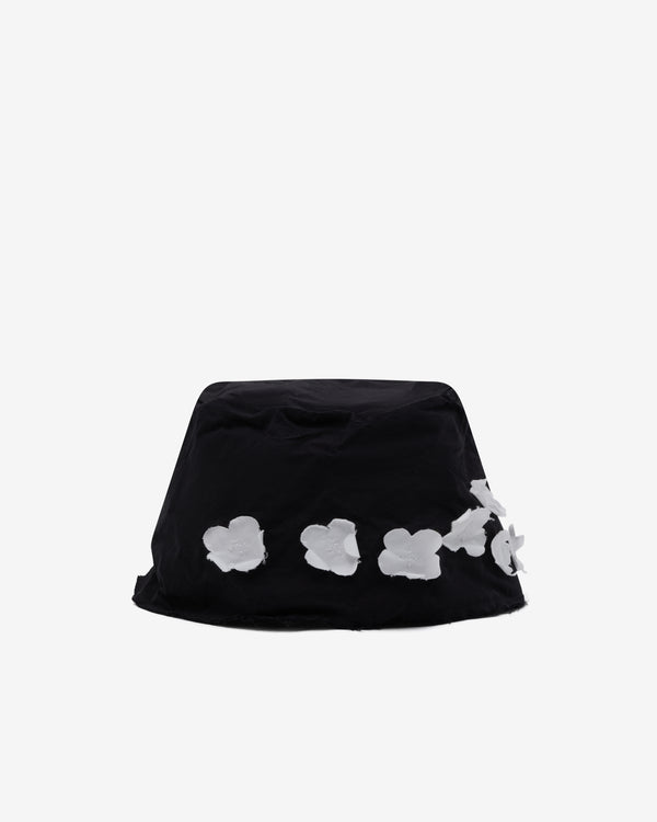 Scha - Women's Summertime Short Flowers Hat - (Black/White)