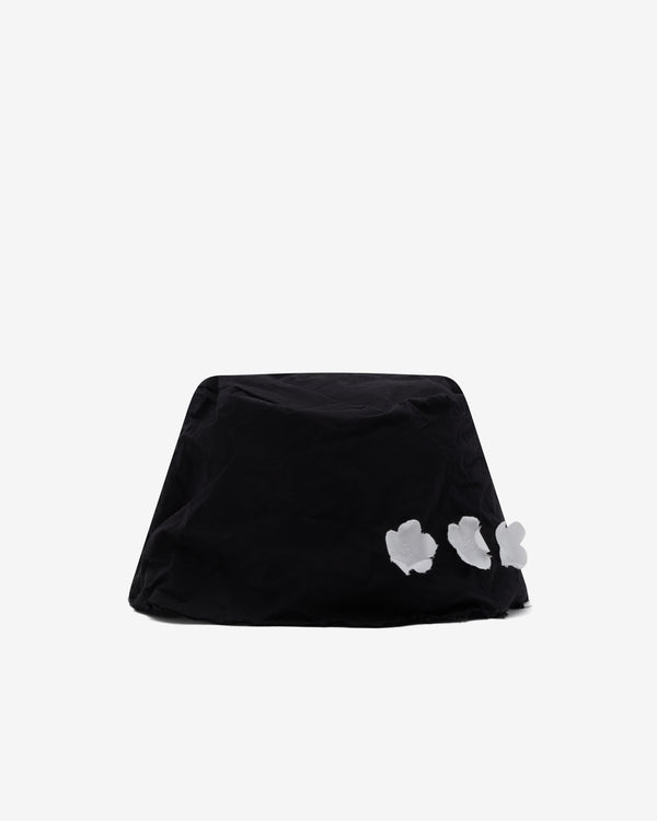 Scha - Women's Summertime Short Flowers Hat - (Black/White)