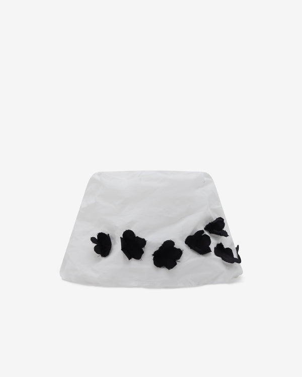 Scha - Women's Summertime Short Flowers Hat - (White/Black)