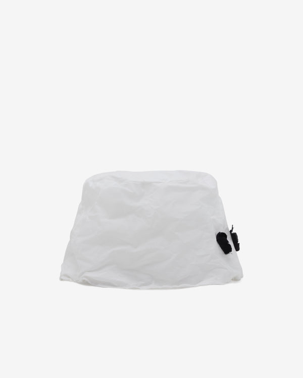 Scha - Women's Summertime Short Flowers Hat - (White/Black)
