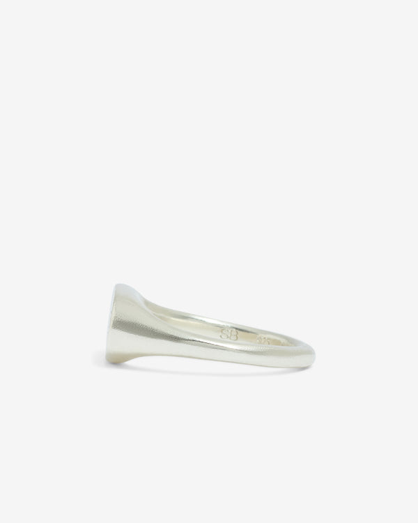Seb Brown - Simple Oval Ring Green - (Sterling Silver)