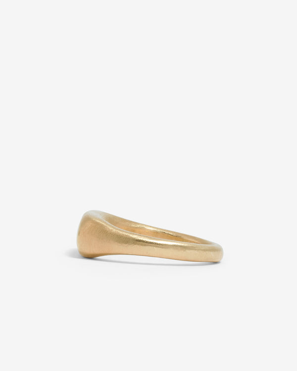 Seb Brown - Green Puff Pill Ring - (Yellow Gold)
