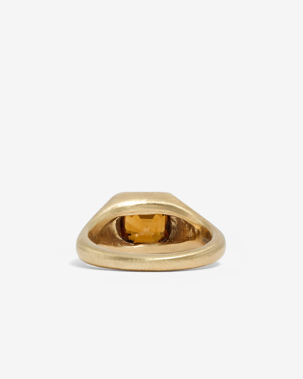 Seb Brown - XL Zircon Block Ring - (Yellow Gold)