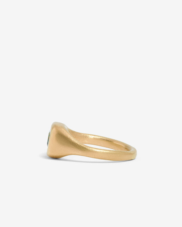 Seb Brown - Green Bubble Ring - (Yellow Gold)