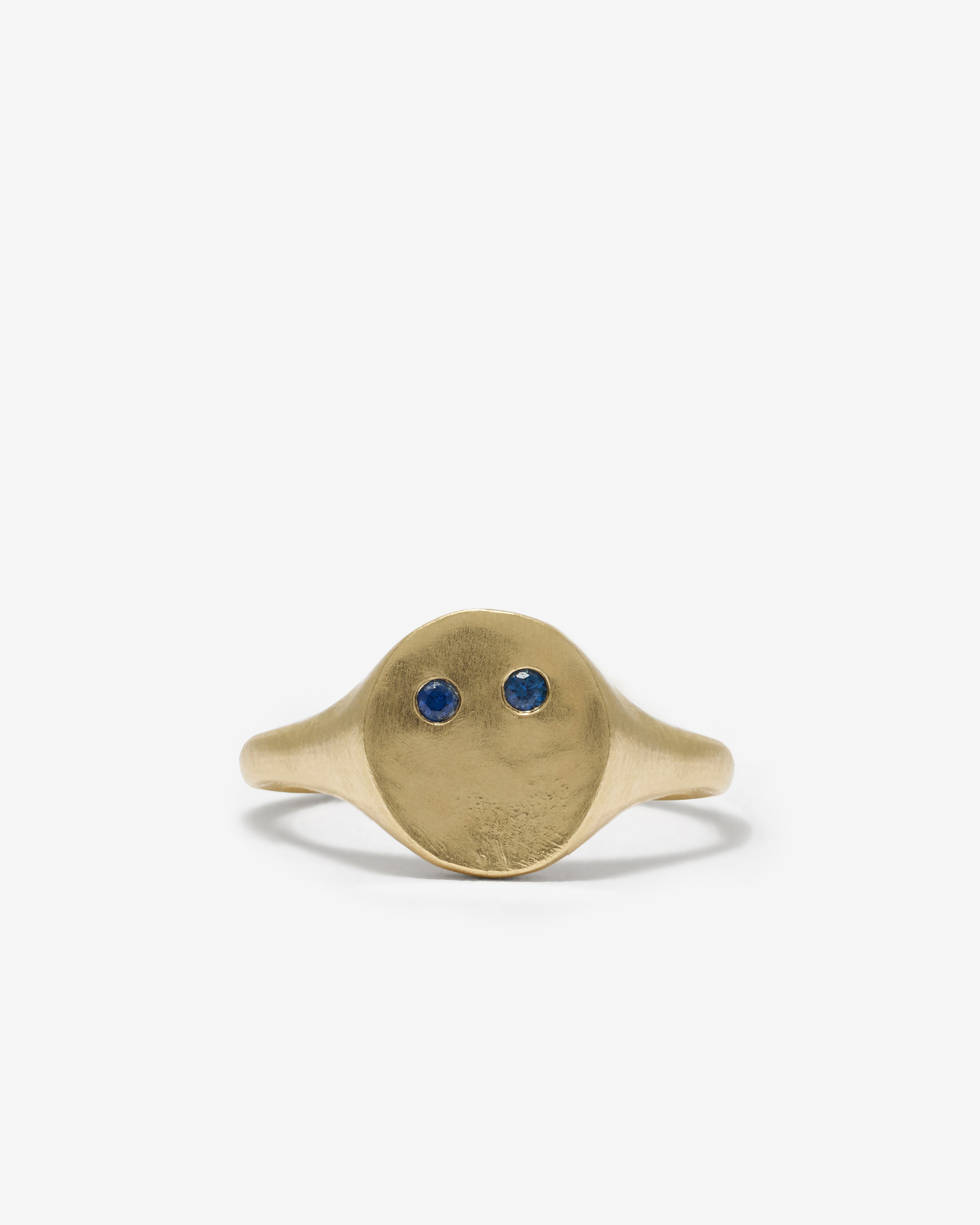 Seb Brown: Blue Mini Signet Ring (Gold) | Dover Street Market London