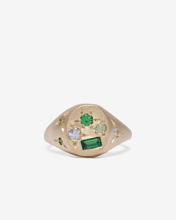 Seb Brown - Green Treasure Ring Gold - (Yellow Gold)