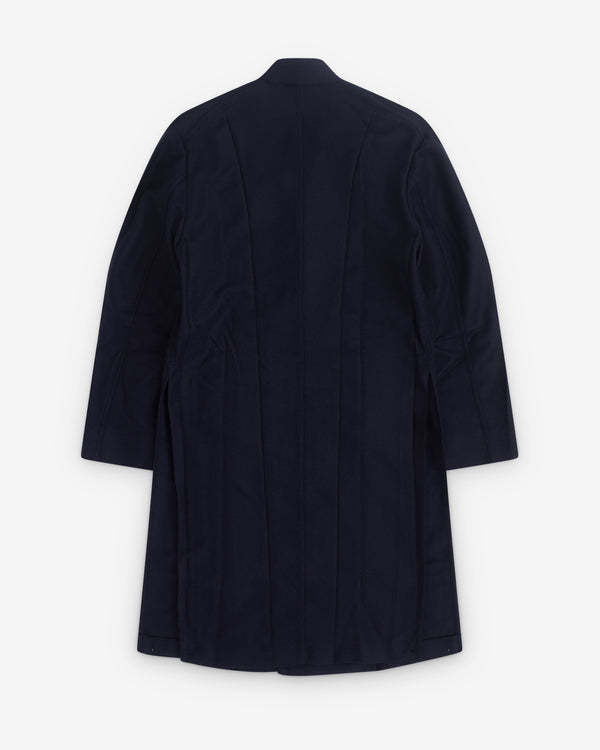 Setchu - Women’s No Lapel Origami Coat - (Navy)
