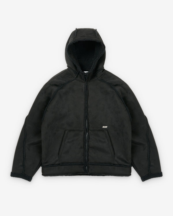 Palace - Sherpa Faux Suede Hooded Jacket - (Black)