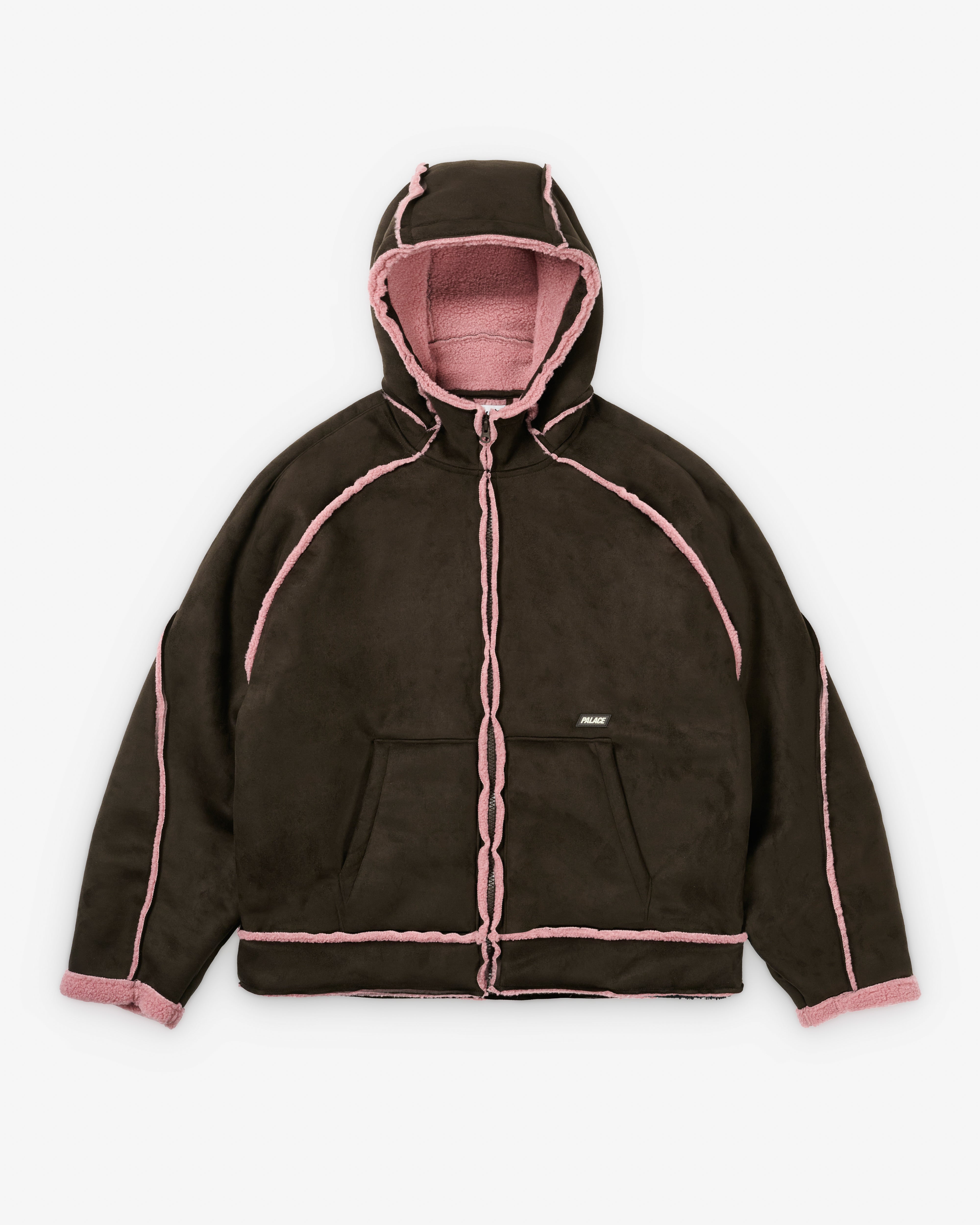 Palace: Sherpa Faux Suede Hooded Jacket (Fox) | DSML E-SHOP