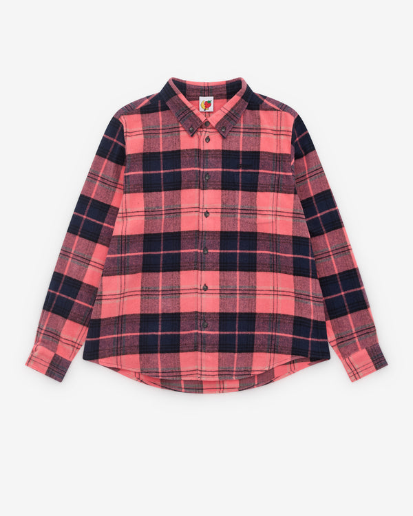 Sky High Farm - Men’s Flannel Button Down Shirt - (Pink)