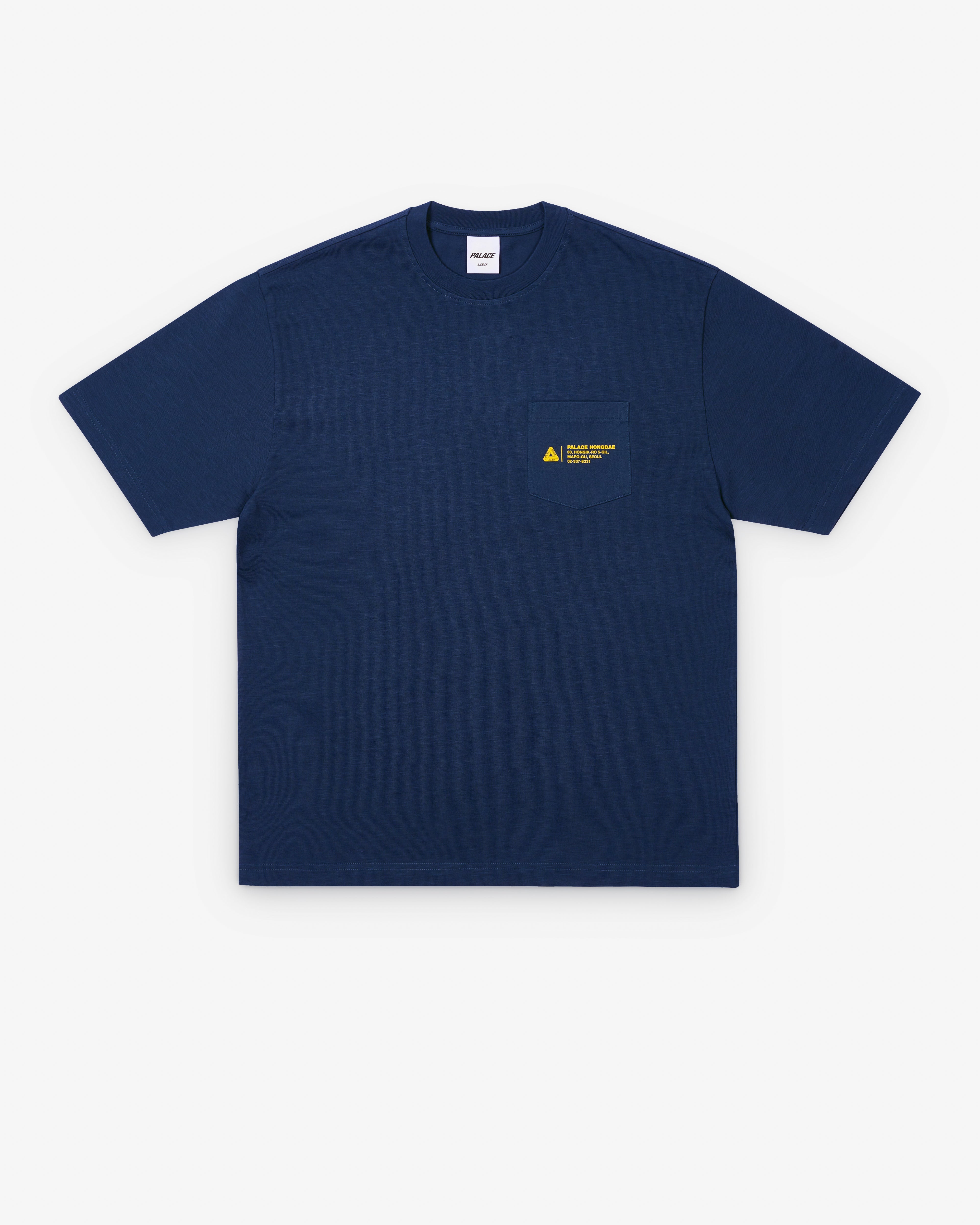 Palace: Men's Shop Locator Pocket T-Shirt (Navy) | DSML E-SHOP