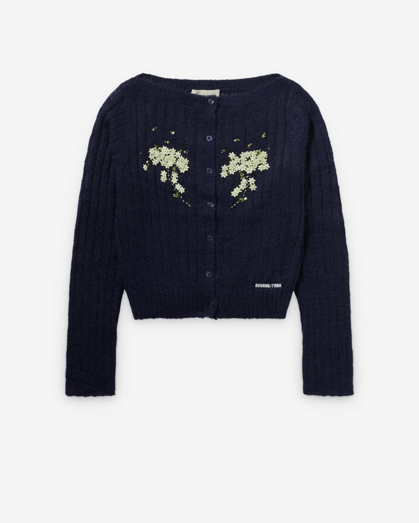 ShuShu/Tong - Women's Floral Embellished Knit - (Navy)