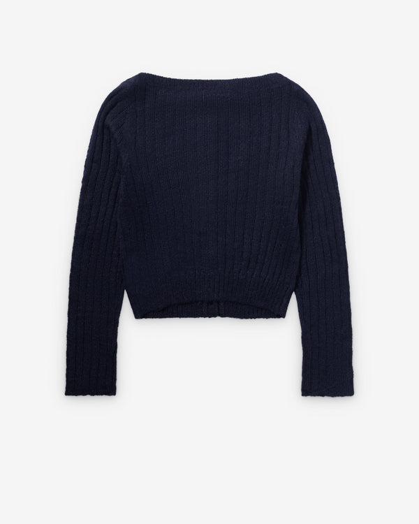 ShuShu/Tong - Women's Floral Embellished Knit - (Navy)