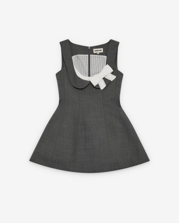 SHUSHU/TONG - Women's Side Bow A-Line Dress - (Grey)