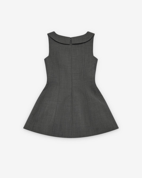 SHUSHU/TONG - Women's Side Bow A-Line Dress - (Grey)