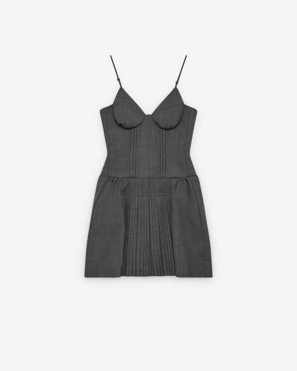 SHUSHU/TONG - Women's Tuck Detail Bustier Slip Dress - (Grey)