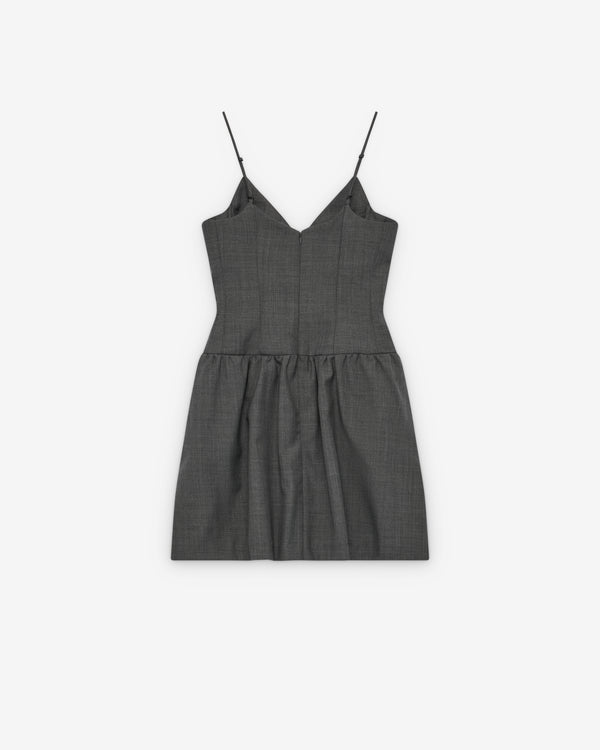 SHUSHU/TONG - Women's Tuck Detail Bustier Slip Dress - (Grey)