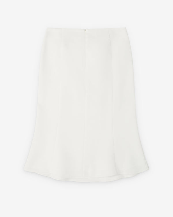 SHUSHU/TONG - Women's Ruffled Hem Flared Skirt - (White)