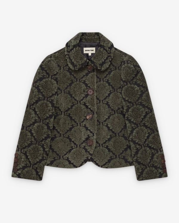 ShuShu/Tong - Women's Retro Knit Jacket - (Green)