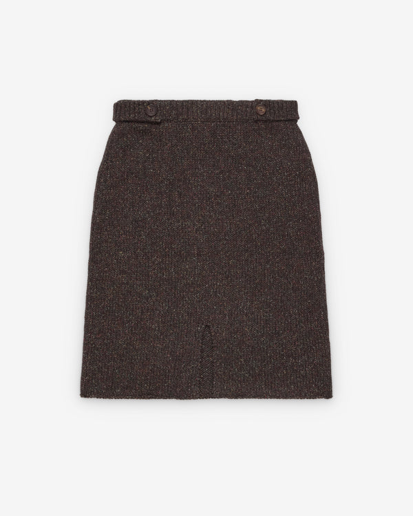 ShuShu/Tong - Women's Straight Knit Skirt - (Brown)