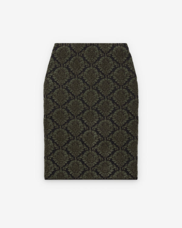 ShuShu/Tong - Women's Retro Knit Skirt - (Green)