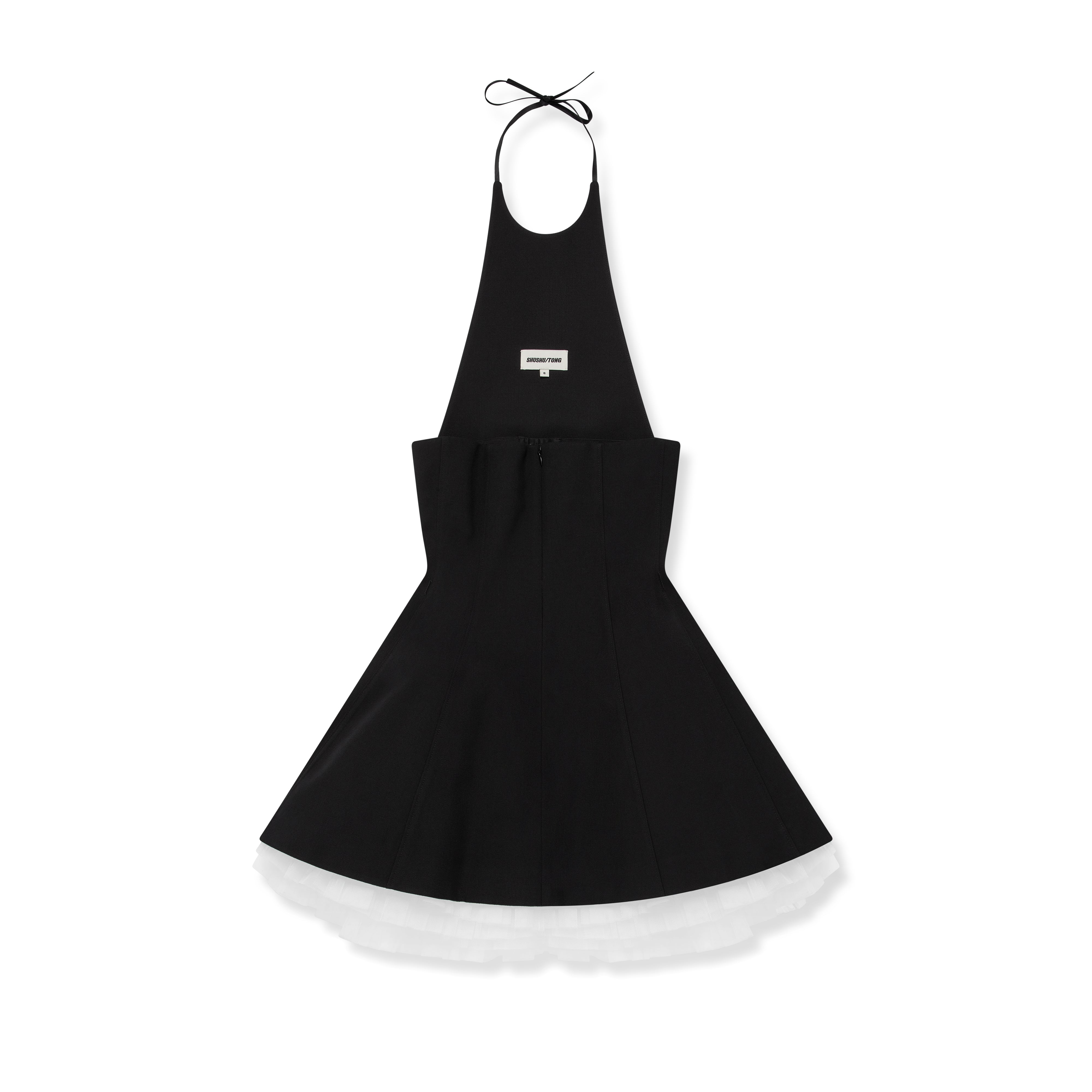 SHUSHU/TONG - Women’s Two-Piece Strapless Puffy Dress - (Black)