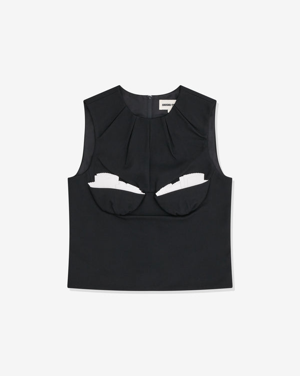 SHUSHU/TONG - Women's Bustier Sleeveless Top - (Black)