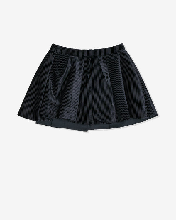 SHUSHU/TONG - Women's Corduroy Pleated Skirt - (Black)