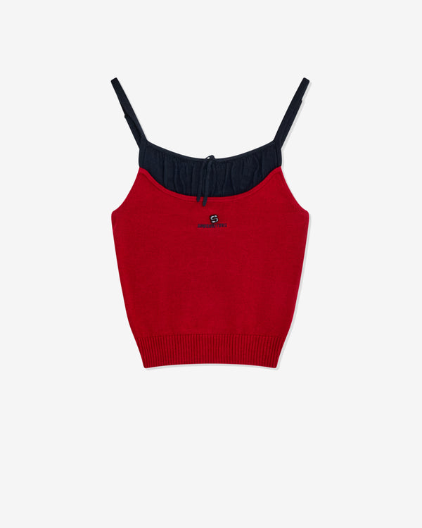 SHUSHU/TONG - Women's Knitted Vest - (Red Wine)