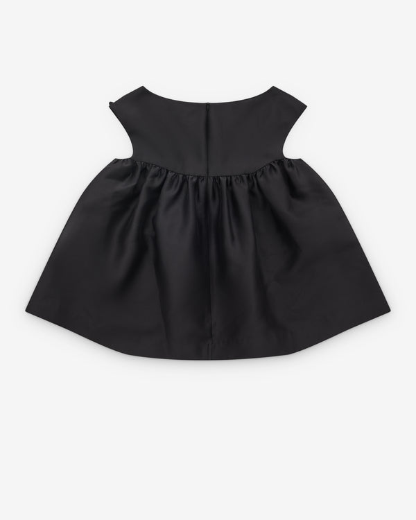 SHUSHU/TONG - Women’s Notched Fluffy Sleeveless Top - (Black)