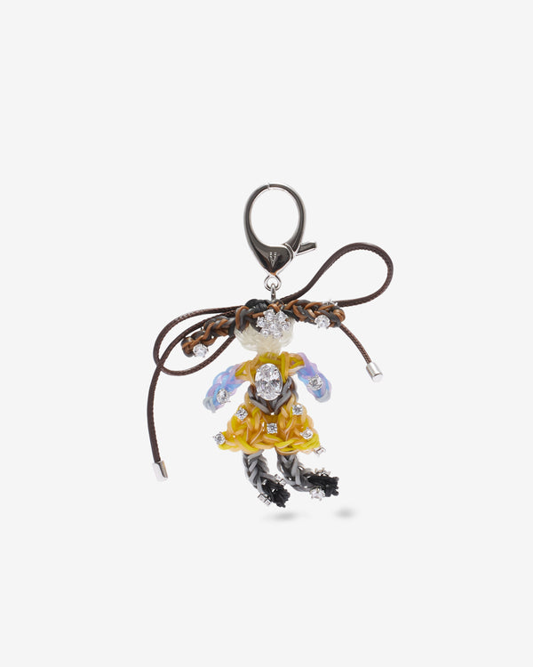 SHUSHU/TONG - Women’s Rubber Band Girl Bag Charm - (Yellow)